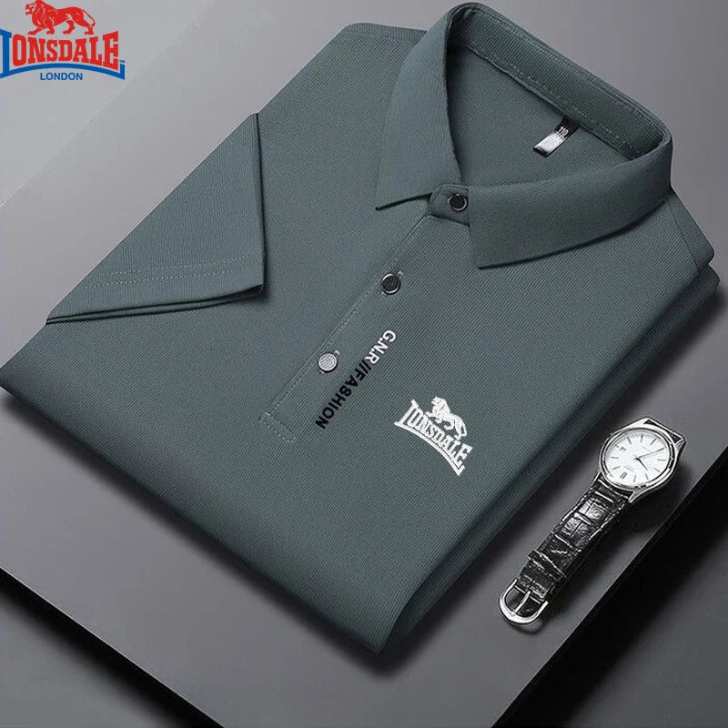 Polo Verano Hombre LONSDALE Manga Corta Bordado Fresco Transpirable