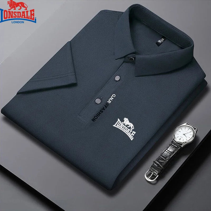 Polo Verano Hombre LONSDALE Manga Corta Bordado Fresco Transpirable