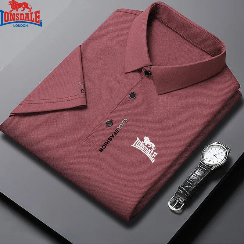 Polo Verano Hombre LONSDALE Manga Corta Bordado Fresco Transpirable