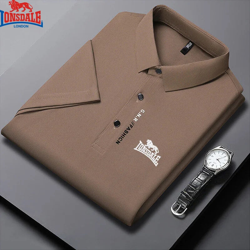 Polo Verano Hombre LONSDALE Manga Corta Bordado Fresco Transpirable