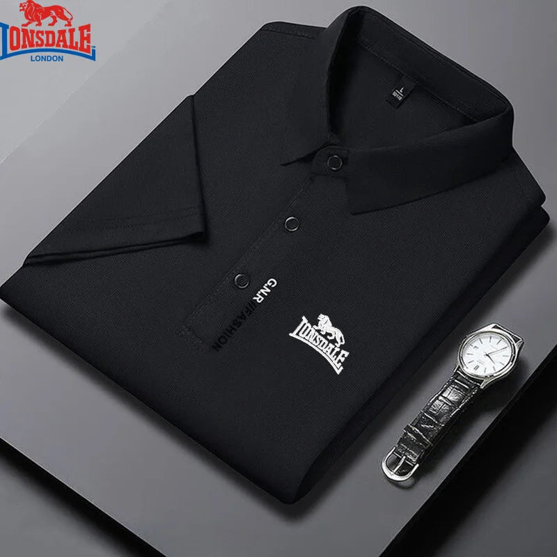 Polo Verano Hombre LONSDALE Manga Corta Bordado Fresco Transpirable