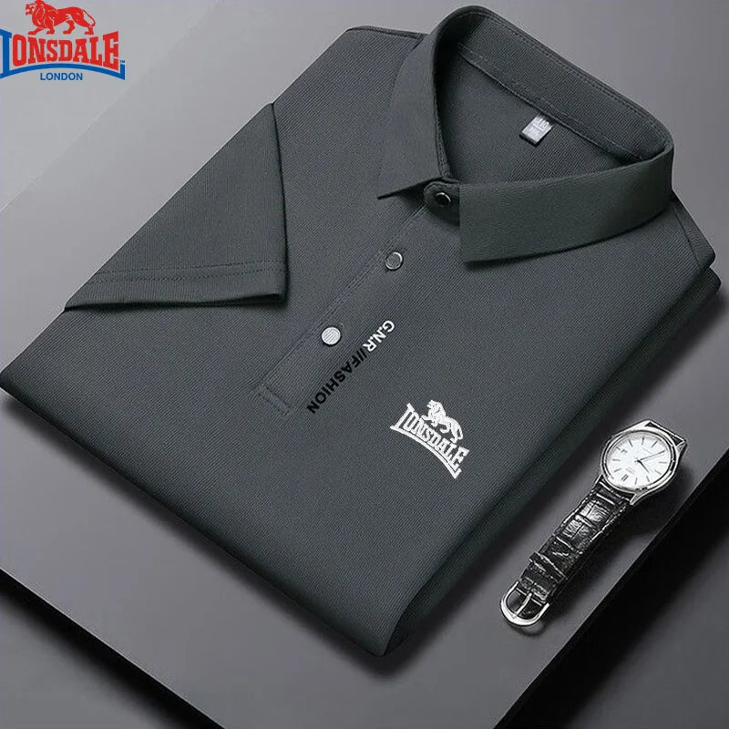 Polo Verano Hombre LONSDALE Manga Corta Bordado Fresco Transpirable