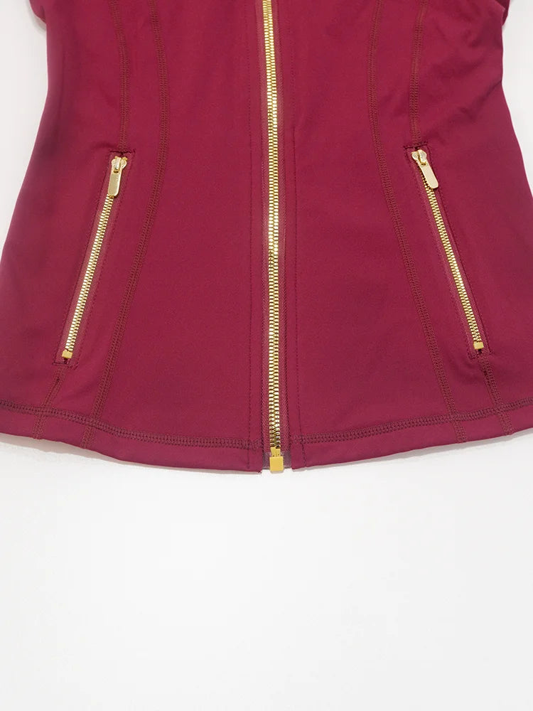 Chaqueta Yoga Mujer LULU FLORA Cremallera Dorada Fitness - Corporación Turística