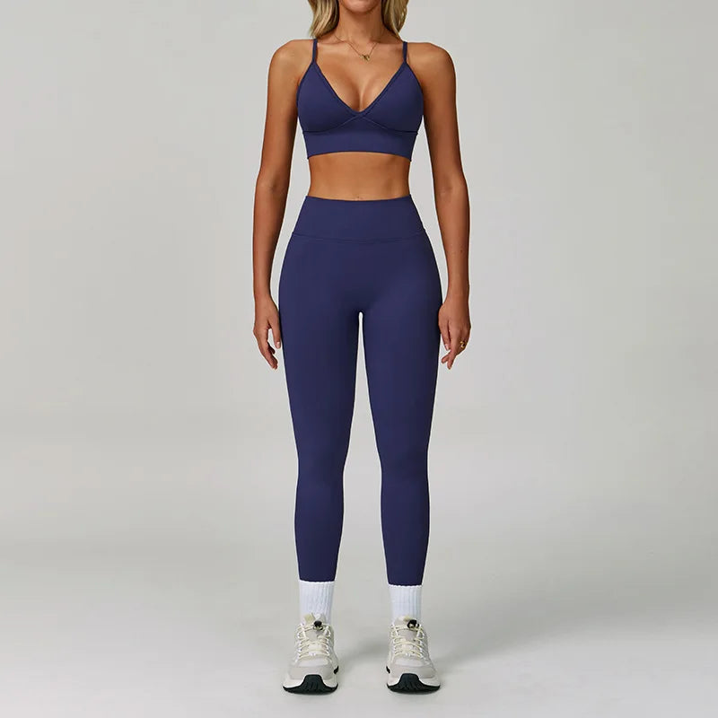 Conjunto Yoga Mujer MIketi: Leggings y Top Fitness sin Costuras - Corporación Turística