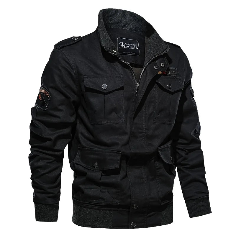 Chaqueta Carga Hombre NITWHD Otoño Militar Bolsillos Cremallera