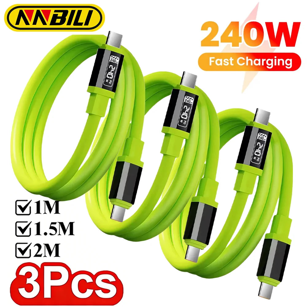 Cable USB C 240W NNBILI Carga Rápida PD | iPhone, Samsung, Xiaomi - Corporación Turística