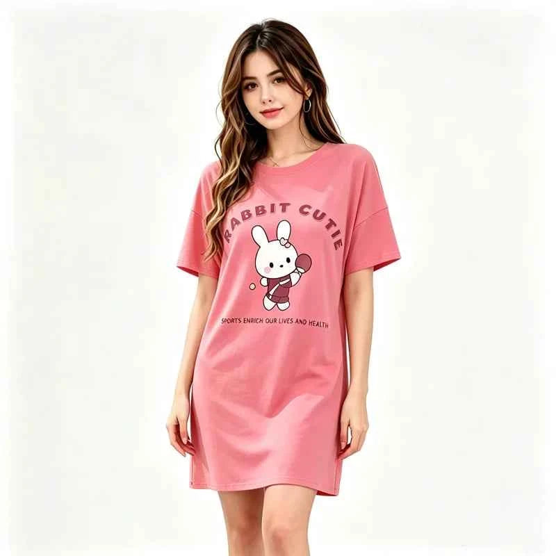 Camisón Dibujos Animados Mujer Suave Algodón Verano/Invierno