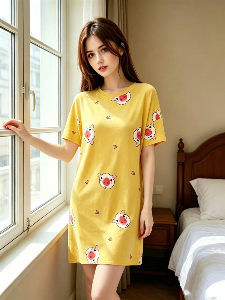 Camisón Dibujos Animados Mujer Suave | qslziss | Ropa Hogar Cómoda - Corporación Turística