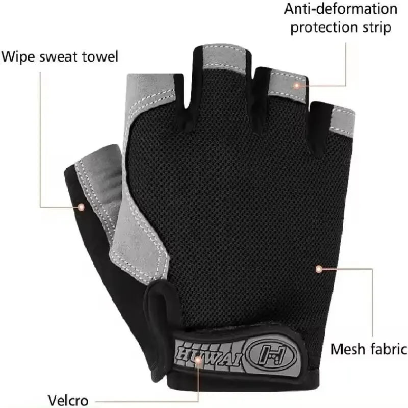Guantes Ciclismo Medio Dedo QzeUpwardSpirit Transpirables Antideslizantes - Corporación Turística