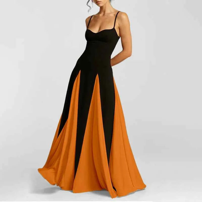 Vestido Midi Rosa Vacaciones Mujer 2026 Elegante Tirantes Finos Línea A