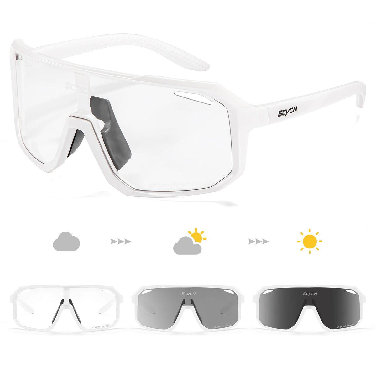 Gafas Ciclismo Fotocromáticas SCVCN UV400 Hombre Mujer Deportivas - Corporación Turística