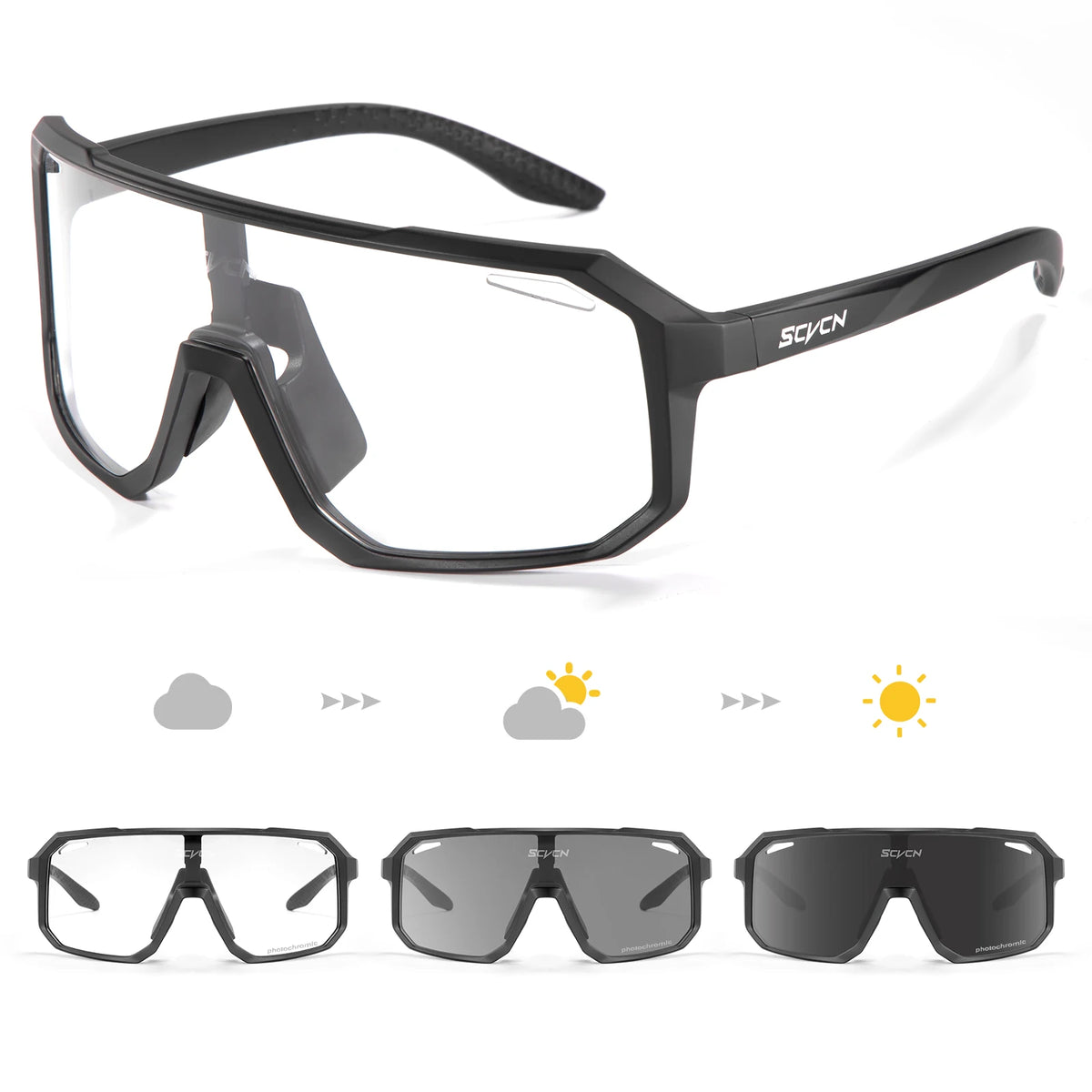 Gafas Ciclismo Fotocromáticas SCVCN UV400 Hombre Mujer Deportivas - Corporación Turística