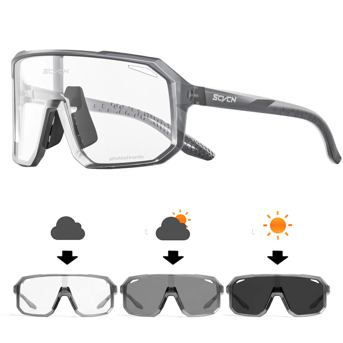 Gafas Ciclismo SCVCN UV400 Fotocromáticas Unisex - Deportes Outdoor - Corporación Turística