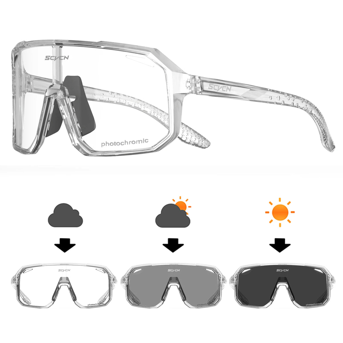 Gafas Ciclismo SCVCN UV400 Fotocromáticas Unisex - Deportes Outdoor - Corporación Turística