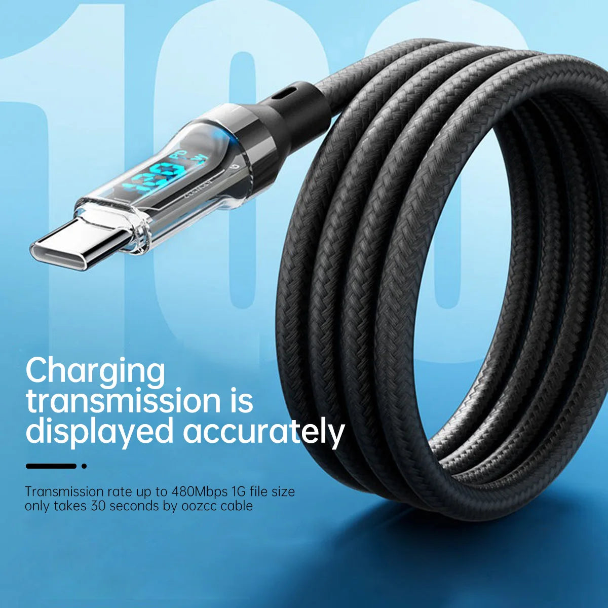 OOZCC Cable USB-C a Lightning 120W Carga Rápida MFi - Corporación Turística