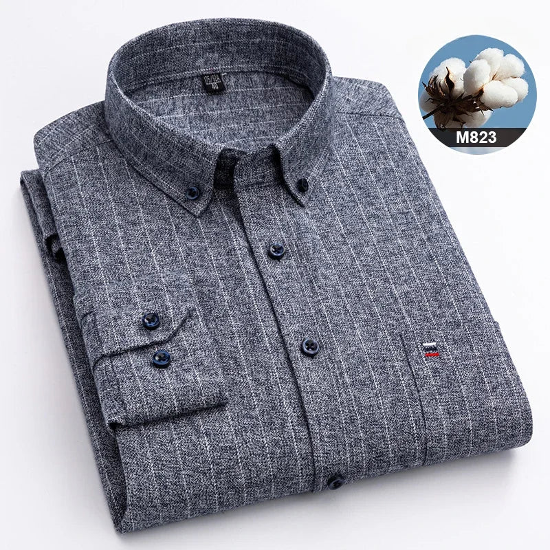 Camisa Manga Larga Hombre Talla Grande 7XL Algodón Ajustada ShirtPlus - Corporación Turística