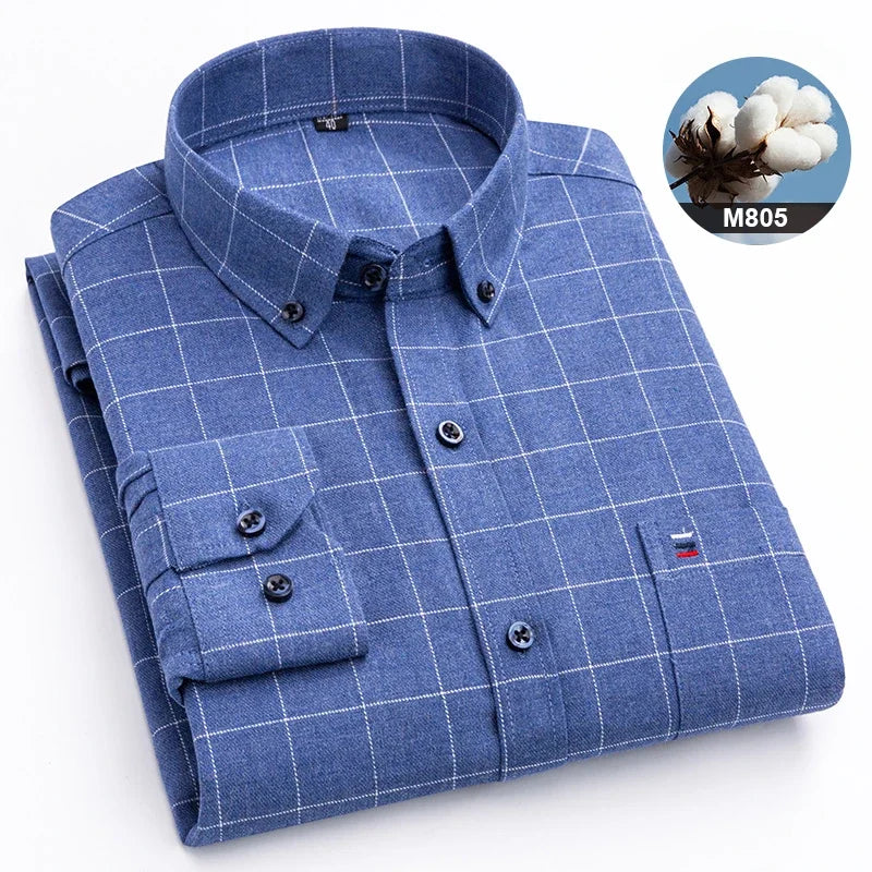 Camisa Manga Larga Hombre Talla Grande 7XL Algodón Ajustada ShirtPlus - Corporación Turística