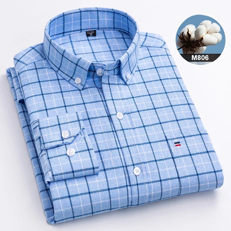 Camisa Manga Larga Hombre Talla Grande 7XL Algodón Ajustada ShirtPlus - Corporación Turística