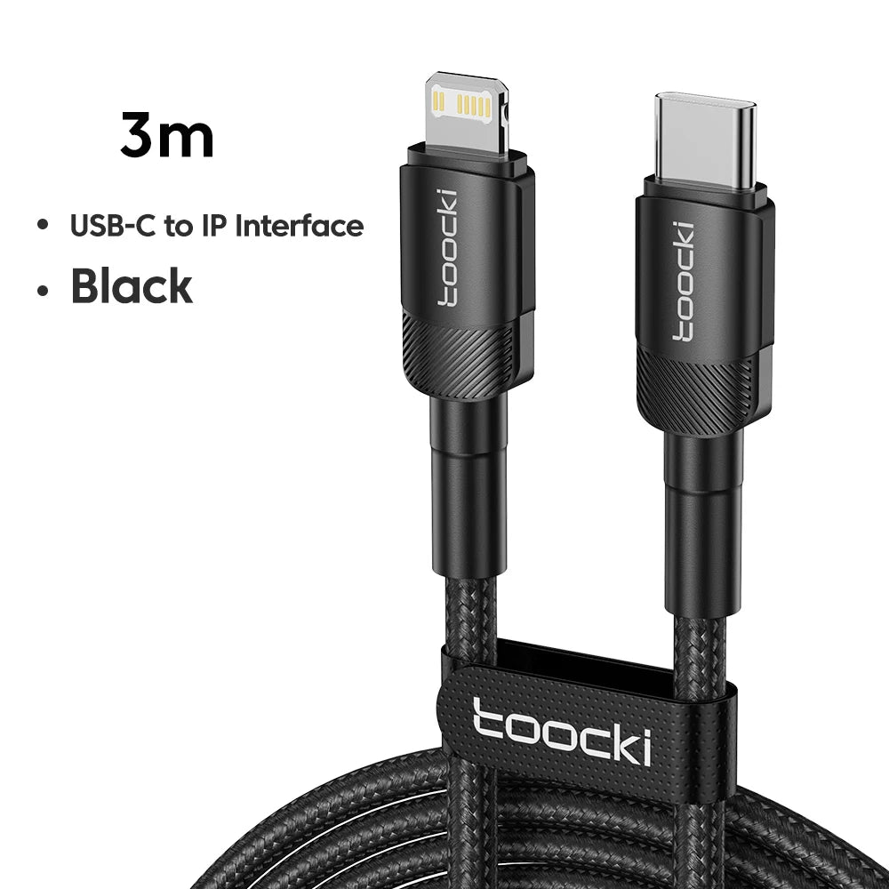 Cable Carga Rápida Toocki PD 20W USB-C a Lightning | iPhone