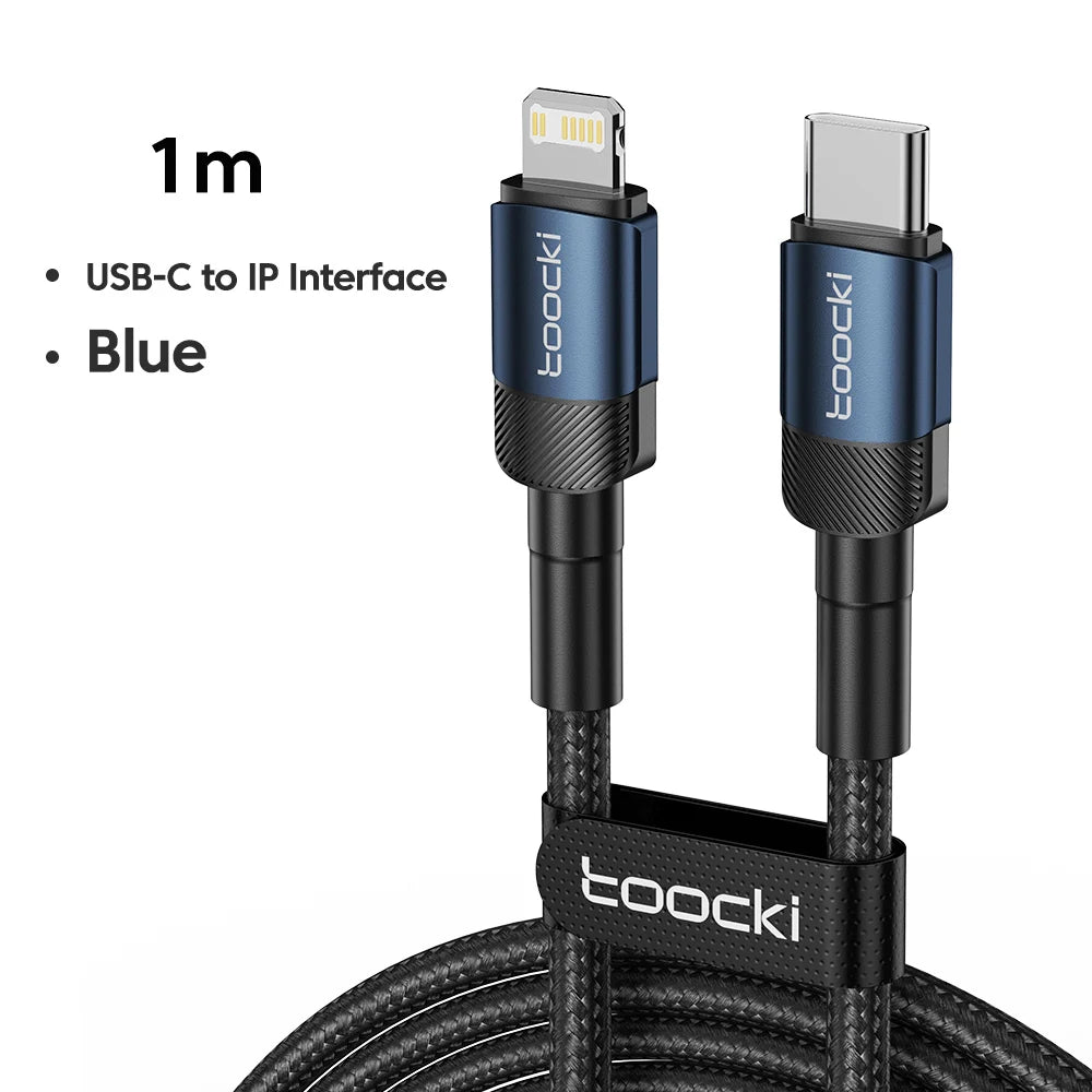 Cable Carga Rápida Toocki PD 20W USB-C a Lightning | iPhone