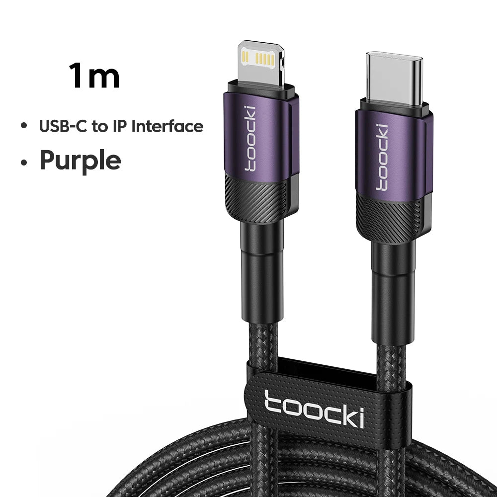 Cable Carga Rápida Toocki PD 20W USB-C a Lightning | iPhone