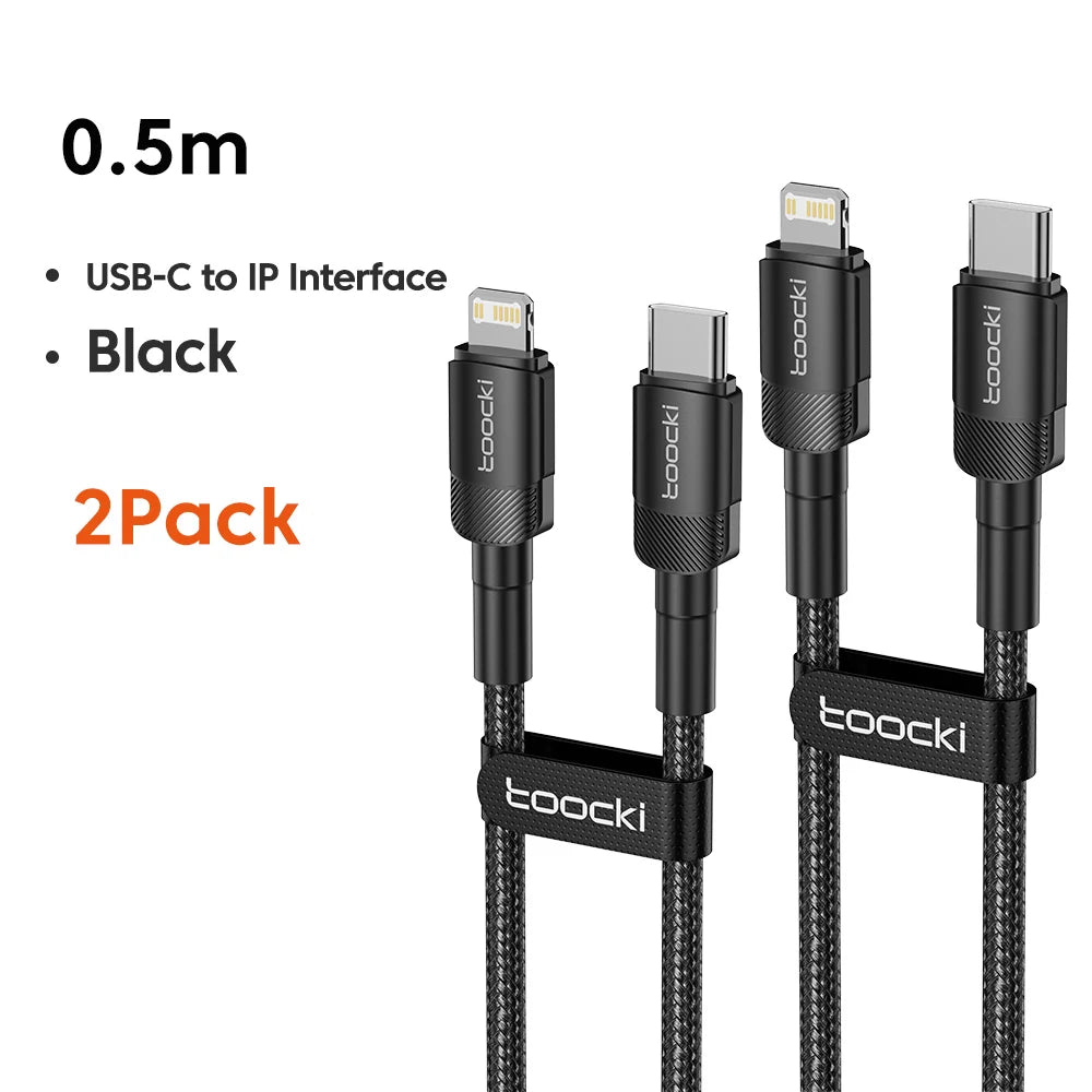 Cable Carga Rápida Toocki PD 20W USB-C a Lightning | iPhone
