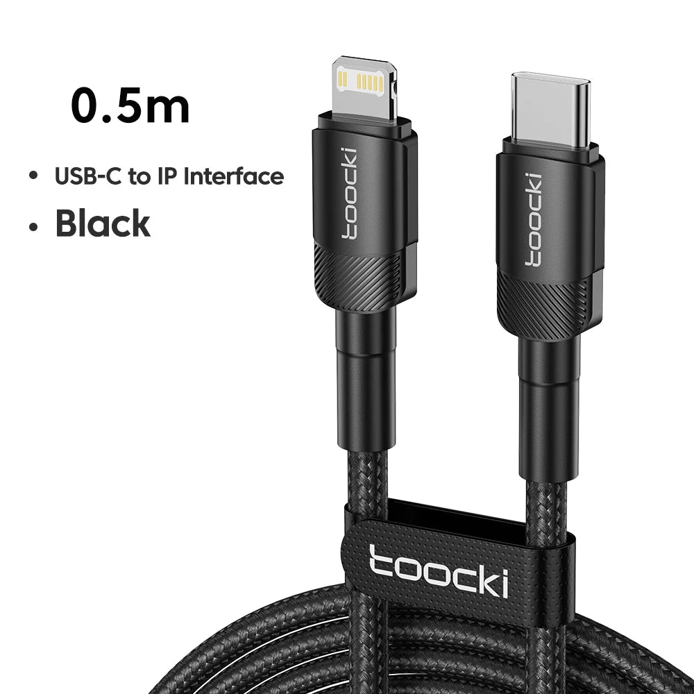 Cable Carga Rápida Toocki PD 20W USB-C a Lightning | iPhone