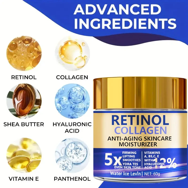 Crema Facial Retinol y Colágeno 60g | Water Ice Levin | Hidratante Reafirmante