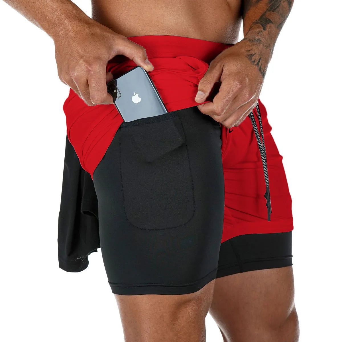Pantalones Cortos Camuflaje Hombre Gym 2 en 1 Secado Rápido - Corporación Turística