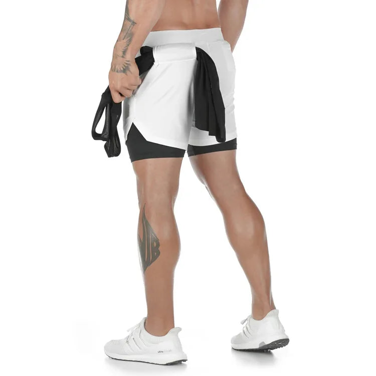Pantalones Cortos Camuflaje Hombre Gym 2 en 1 Secado Rápido - Corporación Turística