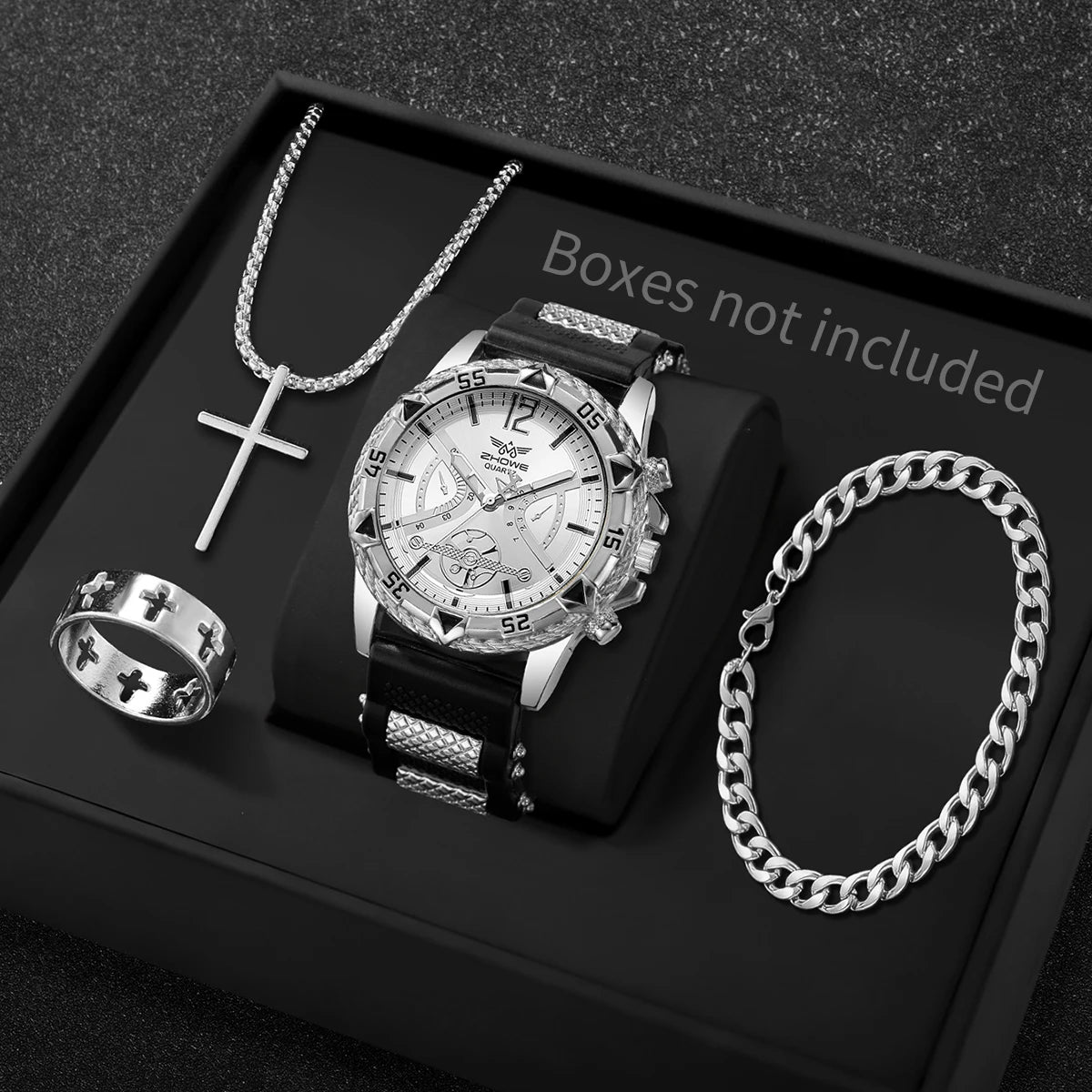 Reloj Árabe Yolako 4 Piezas Cuarzo Hombre Moda Casual
