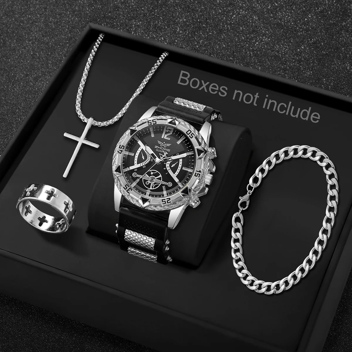 Reloj Árabe Yolako 4 Piezas Cuarzo Hombre Moda Casual