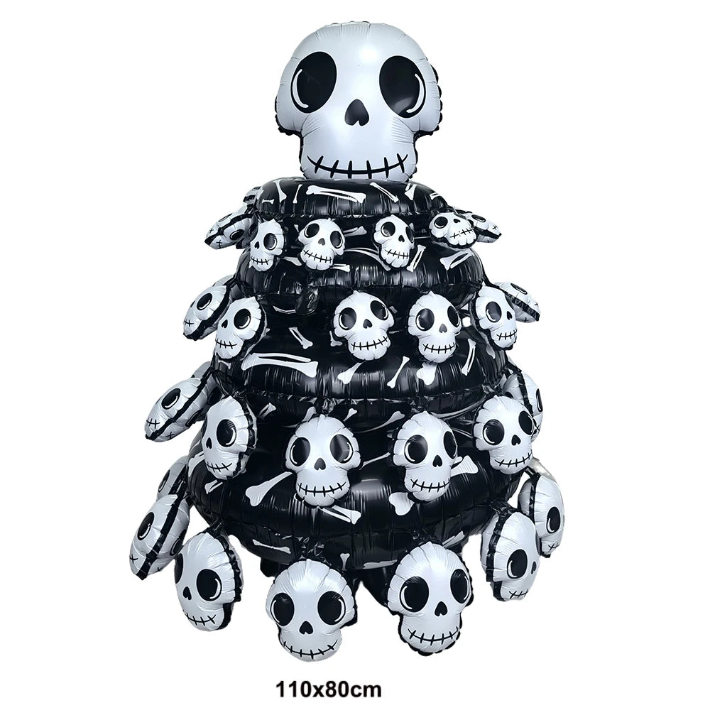 Globo Esqueleto Gigante Calavera Terror Halloween Foil Inflable
