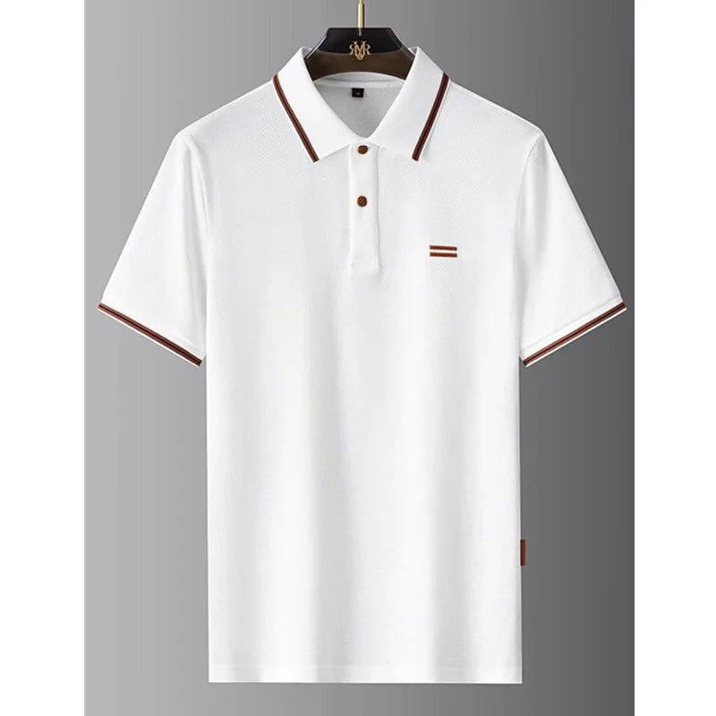Polo de Lujo Hombre ZHUOFU Manga Corta Casual Transpirable Verano - Corporación Turística