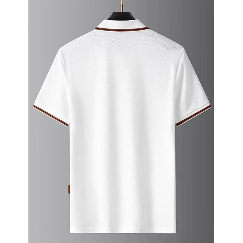 Polo de Lujo Hombre ZHUOFU Manga Corta Casual Transpirable Verano - Corporación Turística