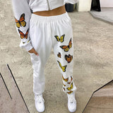 White Pantalones Deportivos Estampados by malltor sold by malltor