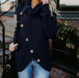 Navy Blue Suéter de cuello de Tortuga by malltor sold by malltor