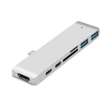 7 in 1 silver Adaptador USB multi 5 en 1 by malltor sold by malltor