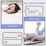 alarm clock pink Mini altavoz Bluetooth LED pantalla despertador by malltor sold by malltor