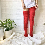 Red Calcetas de rodilla de invierno by malltor sold by malltor
