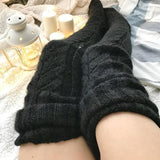 Black Calcetas de rodilla de invierno by malltor sold by malltor