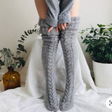 Gray Calcetas de rodilla de invierno by malltor sold by malltor