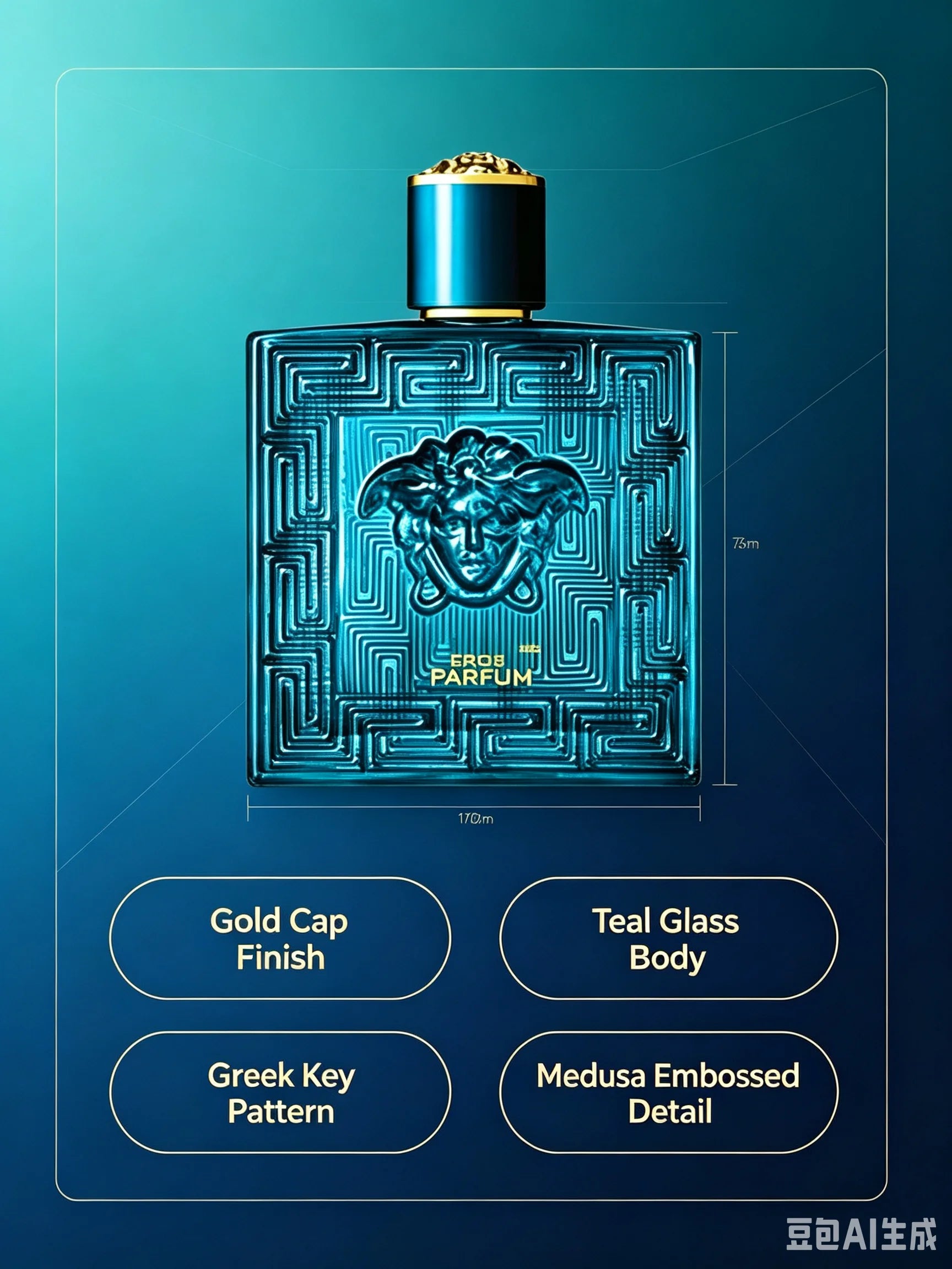 Versace Pour Homme Eros 3.4 Fl Oz 100ml, Colonia Masculin...