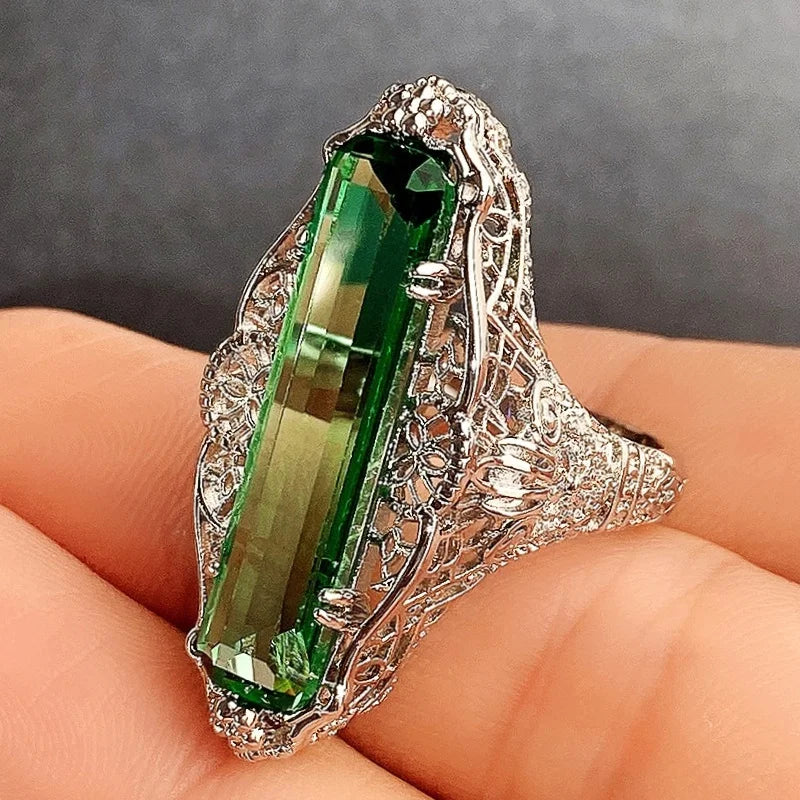 Luxury vintage style women's rings by CAOSHI, featuring intricate designs and elegant craftsmanship in a close-up image.