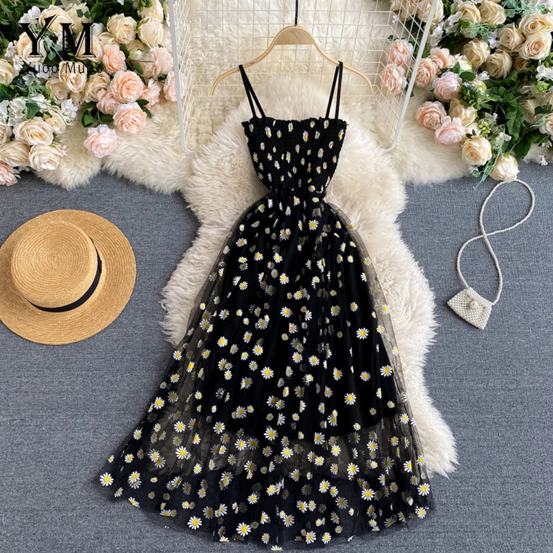 YuooMuoo moda coreana Margarita flor estampado vestido de...