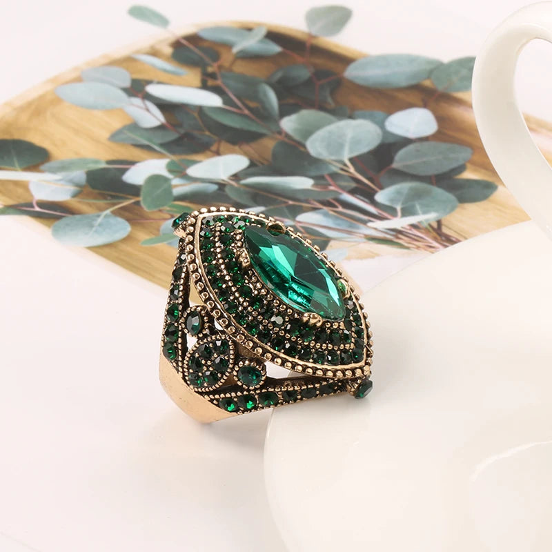 Anillo antiguo de lujo Kinel para mujer, aspecto Vintage,...