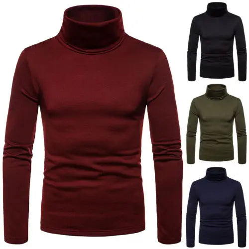 Suéter Cuello Alto Hombre Casual Térmico Manga Larga Ajustado Goocheer - Corporación Turística