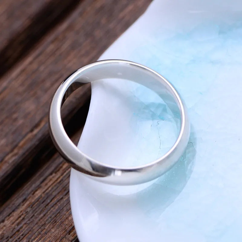 Buyee-Anillo de Plata de Ley 925 para parejas, anillo clá...