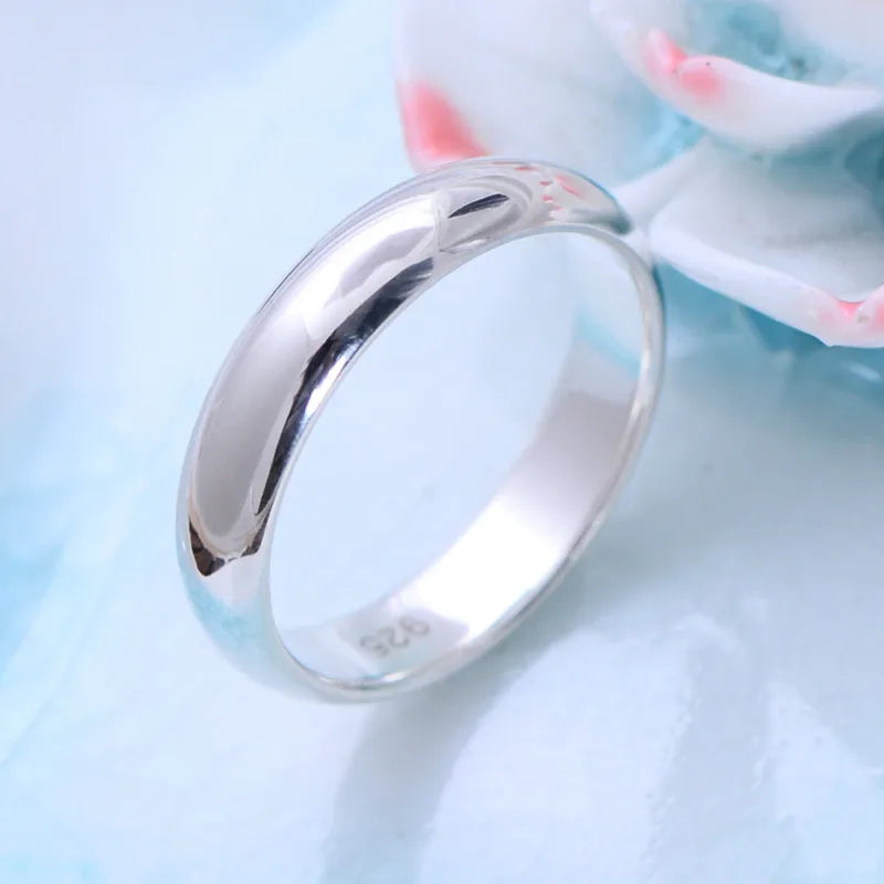 Buyee-Anillo de Plata de Ley 925 para parejas, anillo clá...