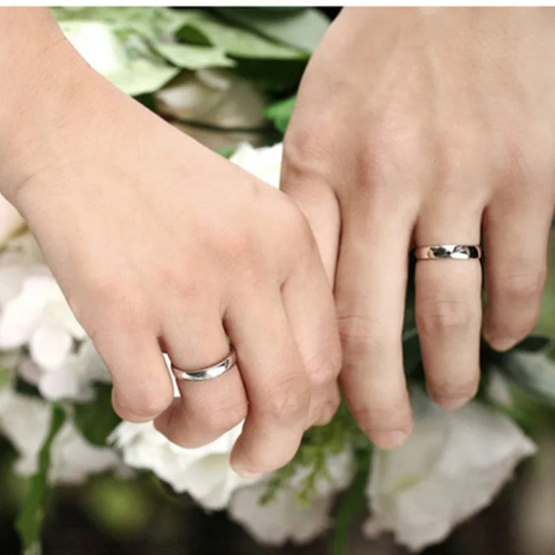 Buyee-Anillo de Plata de Ley 925 para parejas, anillo clá...